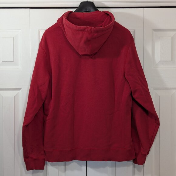 Nike Vintage Y2K Men's Red and White Full-Zip Hoodie - Size L - Picture 2 of 13